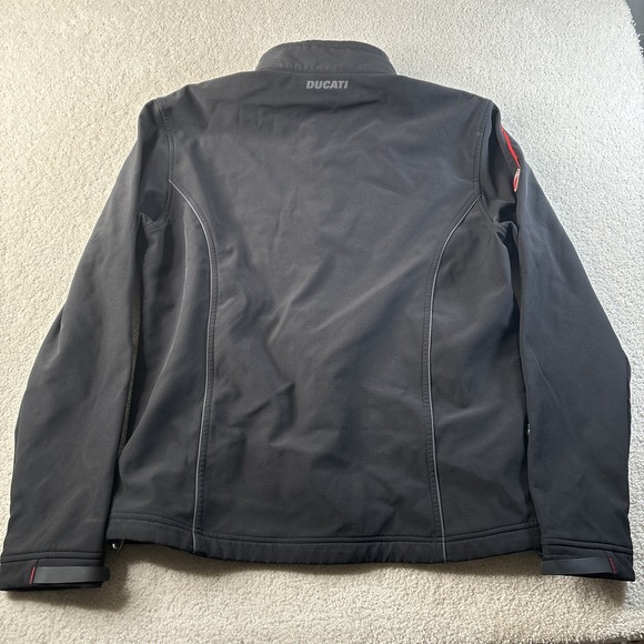 Ducati Rev'T! Jacket Men's Large Black Softshell Fleece Motorcycle Riding Moto - Picture 8 of 13
